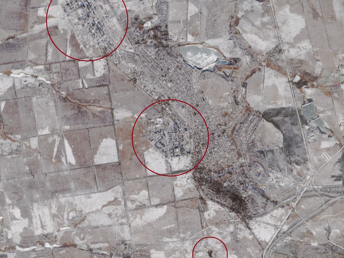 La zone industrielle de la cokerie au nord d