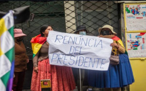 Le mouvement de protestation en Bolivie