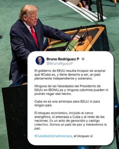 Cuba : les diplomates de l'ONU quittent la salle après la menace de Trump
