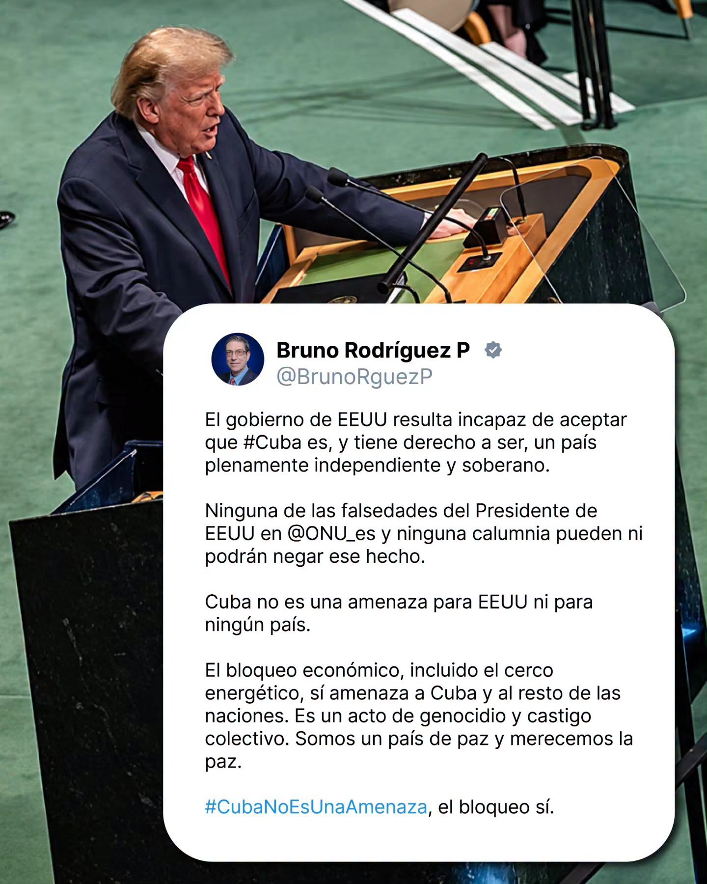 Cuba : les diplomates de l'ONU quittent la salle après la menace de Trump